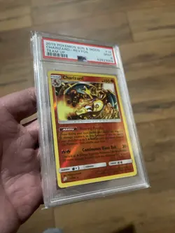 2019 Pokemon Team Up #14 Charizard Rev Foil PSA 9 - Image 2