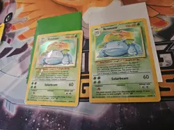 Pokemon TCG Venusaur 15/102 Base Set Unlimited Holo Rare HP/Damaged X2 - Image 1