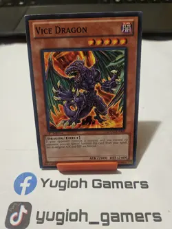 Yu-Gi-Oh Vice Dragon SDDC 1st Edition Common Light Played - Image 1