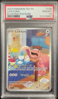 Pokemon 2024 SV Temporal Forces TEF en Lickitung Card #180/162 PSA 10 - Image 1
