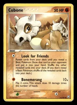 Cubone 51/109 Common ex Team Rocket Returns Pokemon Card - Image 1