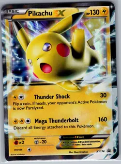 Pikachu EX XY174 XY Promos - Pokemon Card - NM - Image 1