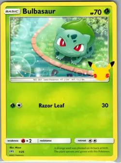 Bulbasaur - 1/25 Non Holo McDonald's 25th Anniversary Promos - Pokemon Card - NM - Image 1