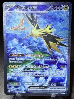 Pokemon TCG Zapdos EX Scarlet & Violet 151 Card 202/165 Near Mint Condition - Image 1