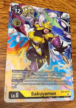 EX2-024 Sakuyamon Alternate Art Digimon Card Game Digital Hazard - Image 1