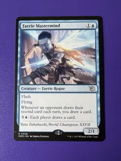 ** Faerie Mastermind ** [NM] MTG MoM Anti-Card Draw Flash Rare Commander Flying - Image 1