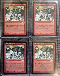 Lot of 4 - 1998 Magic the Gathering - Exodus - Price of Progress #95 - MTG - Image 1