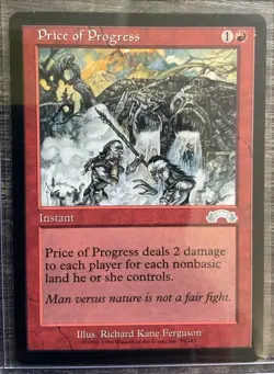 Lot of 4 - 1998 Magic the Gathering - Exodus - Price of Progress #95 - MTG - Image 4