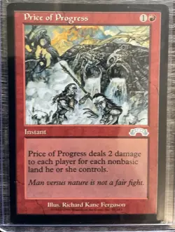 Lot of 4 - 1998 Magic the Gathering - Exodus - Price of Progress #95 - MTG - Image 5