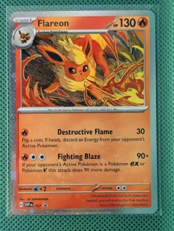 Flareon SVP 167 (Cosmos Holo) Black Star Promo Prismatic Evolutions Pokemon - Image 1