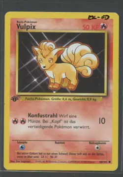 Vulpix 1. Edition | Basis Set 68/102 | Pokemon Karte Deutsch EXC-GD Base Set - Image 1