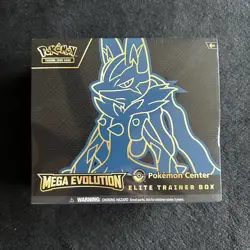 Pokemon Center Mega Evolution Lucario ETB Elite Trainer Box BRAND NEW Sealed - Image 1