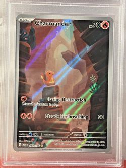 2023 POKEMON MEW EN-151 ILLUSTRATION RARE #168 CHARMANDER PSA 9 - Image 4