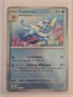 Vaporeon (Poke Ball Pattern) 022/131 SV: Prismatic Evolutions Pokemon TCG NM - Image 1