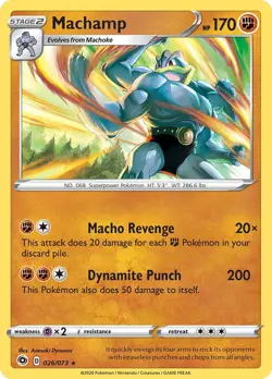 Pokemon - Machamp - 026/073 - Holo Rare - Champion's Path - NM - Image 1