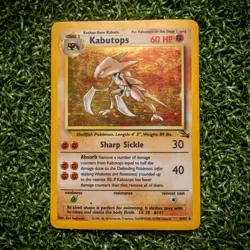 Pokemon Kabutops 9/62 Fossil Holo MP Rare Unlimited 1999 Wizards WOTC - Image 1