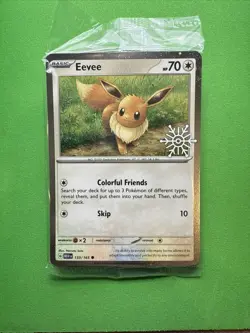 Eevee 133/165 Pokemon Holiday Calendar 2025 Festive Stamp Snowflake - Image 3
