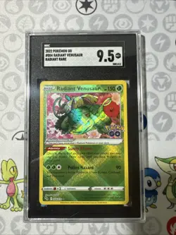 Radiant Venusaur 004/078 Radiant Rare - SGC 9.5 MT+ - Pokemon GO - Image 1