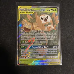 2019 Pokemon Unified Minds Rowlet Alolan Exeggutor GX Full Art #1/236 NM - Image 1