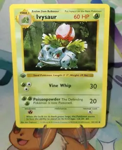 Pokemon TCG 1st Edition Base Set Shadowless Ivysaur 30/102 NM/Better - Image 1