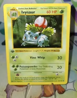 Pokemon TCG 1st Edition Base Set Shadowless Ivysaur 30/102 NM/Better - Image 4