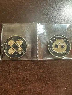 Pokemon TCG Metal Status Counter Coins Poison & Bandage Sealed - Image 1