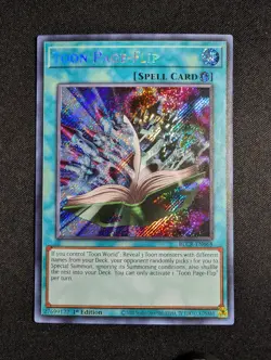 Yugioh - Toon Page-Flip BLCR-EN068 1st Edition Secret Rare NM - Image 1