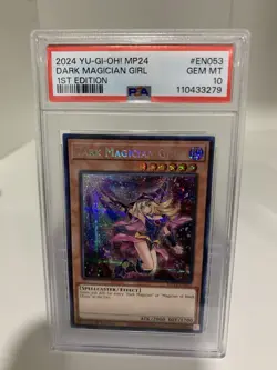 YUGIOH PSA 10 Dark Magician Girl MP24-EN053 Secret Rare 1st Edition - Image 1