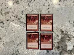 Mtg Lightning Bolt x4 - Magic the Gathering Lightning Bolt Playset LP-Played - Image 1