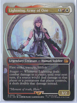 MtG FIN Lightning, Army of One #320 Borderless Non-Foil - Mint - Image 1