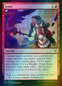 x1 FOIL UNCOMMON Joust MTG 129/269 ELD M/NM 1x - Image 1