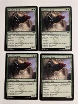 4x Mtg Ravnica Allegiance Wrecking Beast NM Magic The Gathering - Image 1