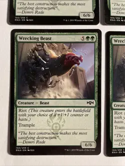 4x Mtg Ravnica Allegiance Wrecking Beast NM Magic The Gathering - Image 2