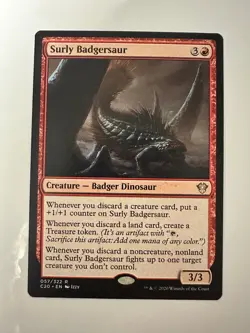 MTG Surly Badgersaur #57 Commander 2020 (C20) NM - Image 1