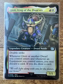 Magic MTG Final Fantasy - Giott, King of the Dwarves EXTENDED ART FOIL U 488 - Image 1