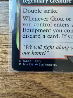 Magic MTG Final Fantasy - Giott, King of the Dwarves EXTENDED ART FOIL U 488 - Image 2