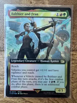 Magic MTG Final Fantasy - Balthier and Fran EXTENDED ART FOIL R 477 - Image 1