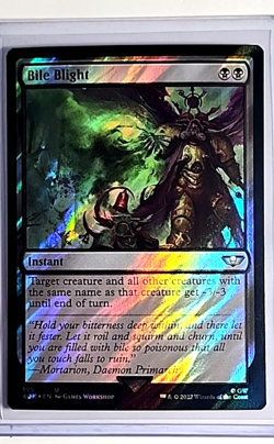 2022 MTG Magic the Gathering Warhammer 40k 40000 Surge Foil #195 Bile Blight - Image 1