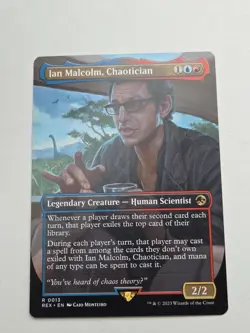Ian Malcolm, Chaotician (Borderless) X1 REX MTG Jurassic World - Image 1