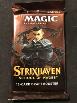 1x Magic the Gathering Strixhaven: School of Mages Draft Booster Pack MTG SEALED - Image 1