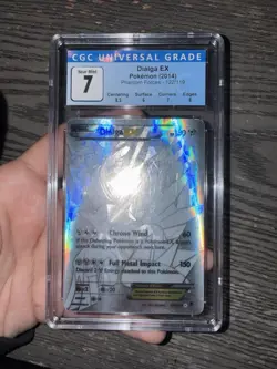 CGC 7 NM Dialga EX 122/119 Secret Rare XY-Phantom Forces Pokemon 2014 - Image 3