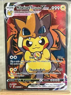 Pokemon Non-TCG MCharizard-Y Pikachu VCOS Holo Fan Art - NM - Image 3