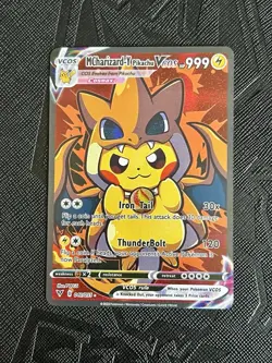 Pokemon Non-TCG MCharizard-Y Pikachu VCOS Holo Fan Art - NM - Image 4