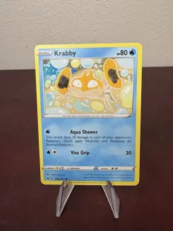 Pokemon Card ERROR: Krabby 042/202 Sword & Shield Base: Missing Red Ink - Image 1