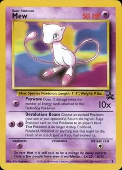 Moderately Played Mew - 8 - Pokemon League (January 2000) Pokemon WoTC Promos - Image 1
