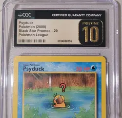 2000 Pokemon Psyduck Black Star Promo WotC 20 CGC PRISTINE 10 Pkmn League - Image 2