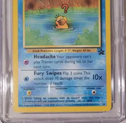 2000 Pokemon Psyduck Black Star Promo WotC 20 CGC PRISTINE 10 Pkmn League - Image 3