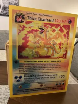 Lenticular Pokemon Card Poster. Thicc Pokemon. Blastoise, Charizard And Pikachu. - Image 2