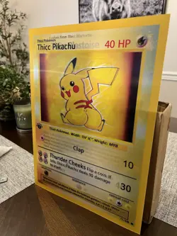 Lenticular Pokemon Card Poster. Thicc Pokemon. Blastoise, Charizard And Pikachu. - Image 3
