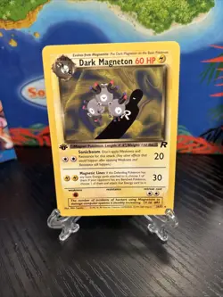 Dark Magneton 28/82 1st Edition Team Rocket Non-Holo Pokemon NM - Image 1